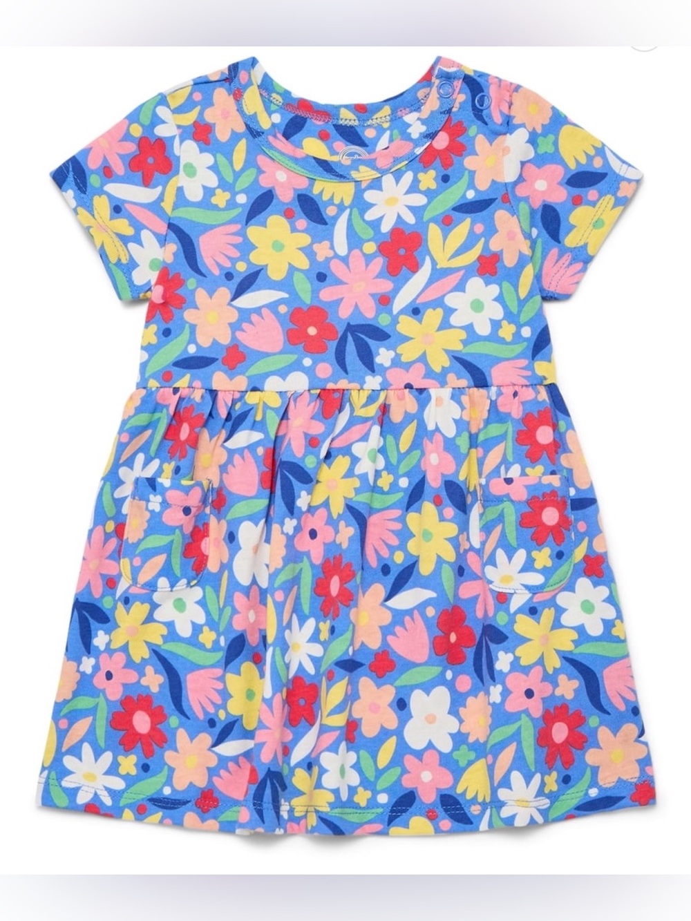 Wonder Nation Girls 24M Blue Floral Dress Boho Cottagecore Fairy Play Clothes